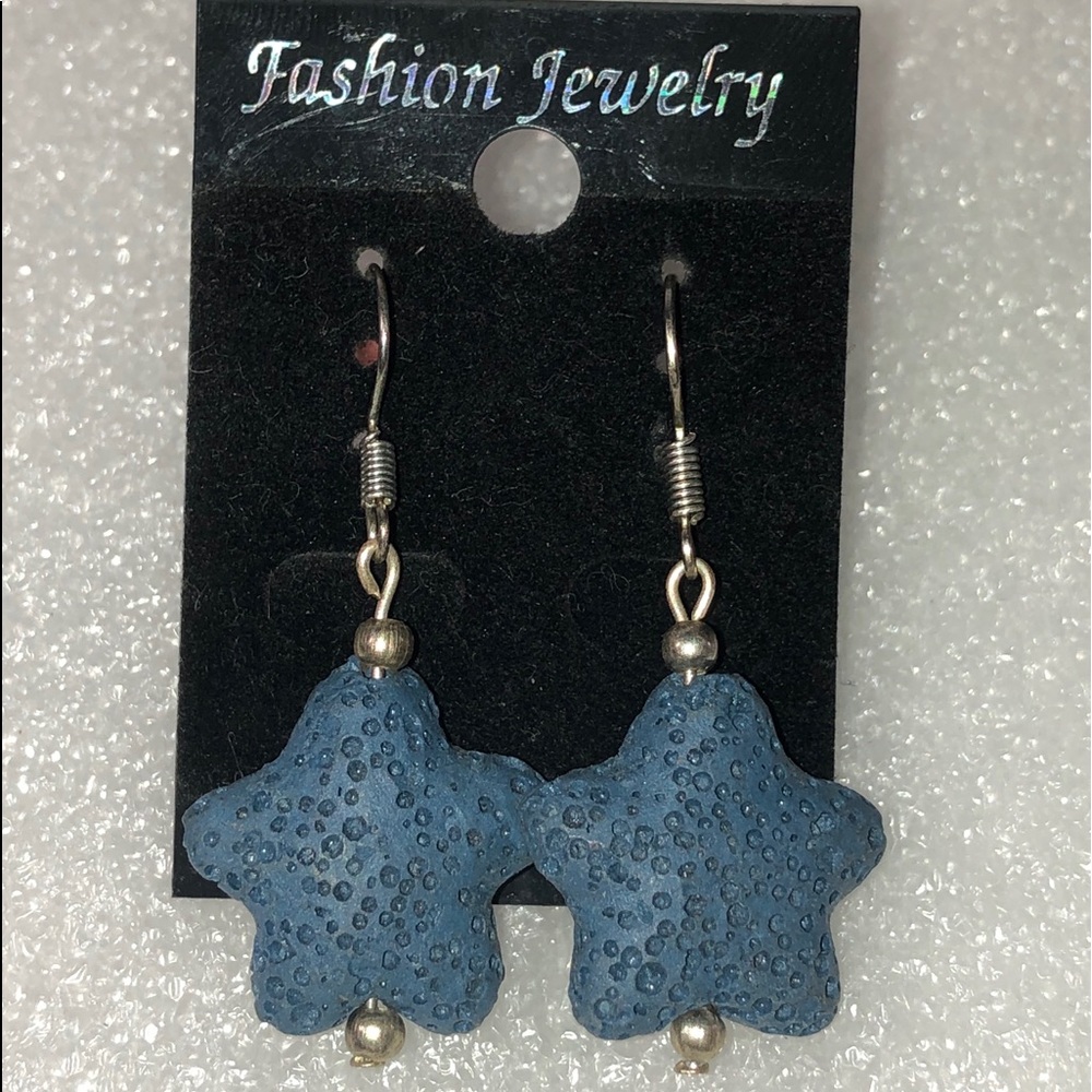 Blue Star Earrings